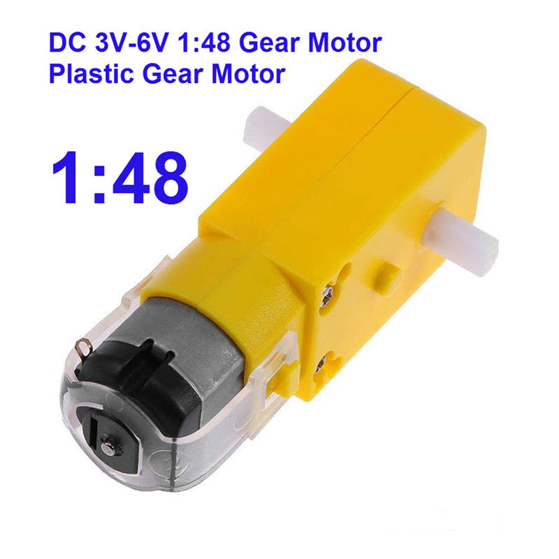 DC 3V-6V 1:48 Gear Motor Plastic Gear Motor For Intelligent Car TT Robot