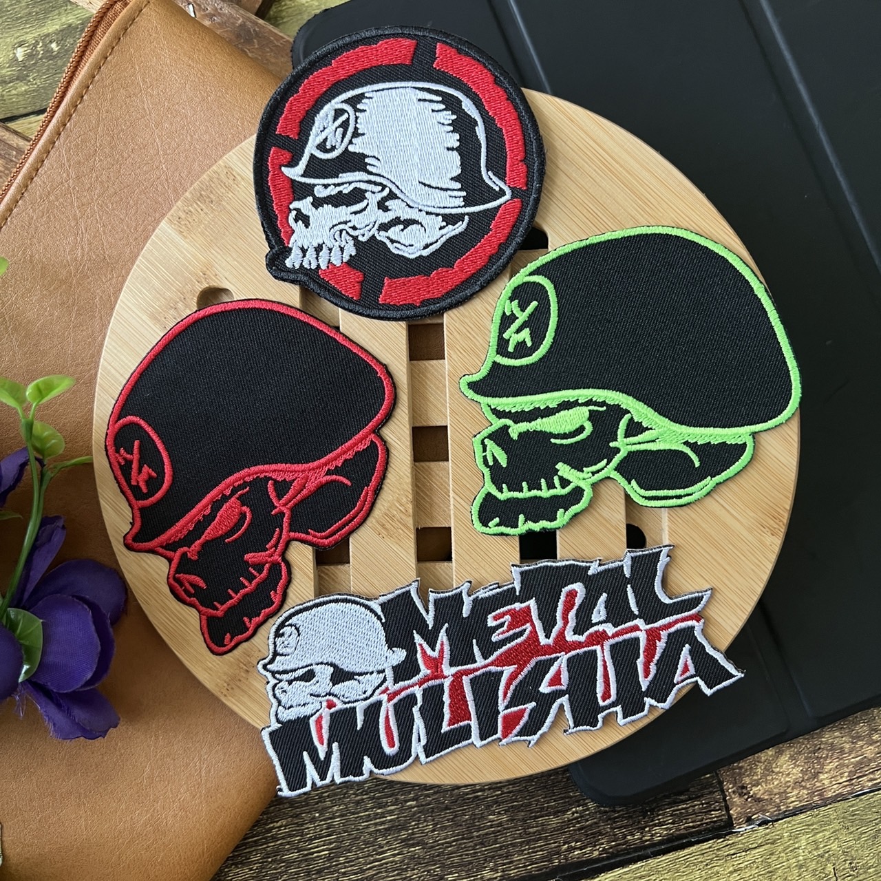 Metal Mulisha ตัวรีดติดเสื้อ อาร์มรีด อาร์มปัก ตกแต่งเสื้อผ้า หมวก กระเป๋า แจ๊คเก็ตยีนส์ Racing Embroidered Iron on Patch