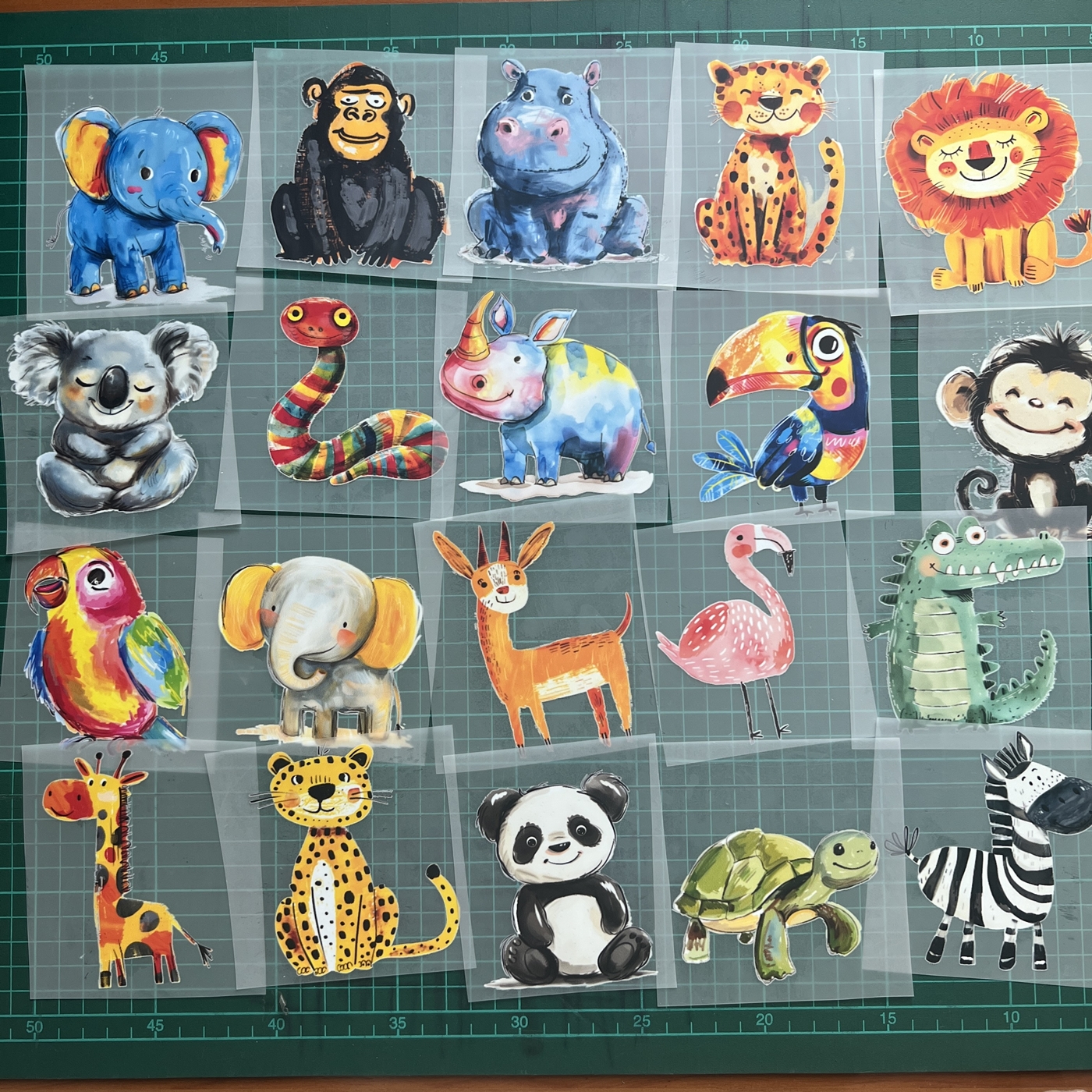 ตัวรีดติดเสื้อ สัตว์ ซาฟารี น่ารัก ฟิลม์รีดร้อน พิมพ์ลาย สกรีนลาย สติกเกอร์ ฟิลม์ DFT DTF