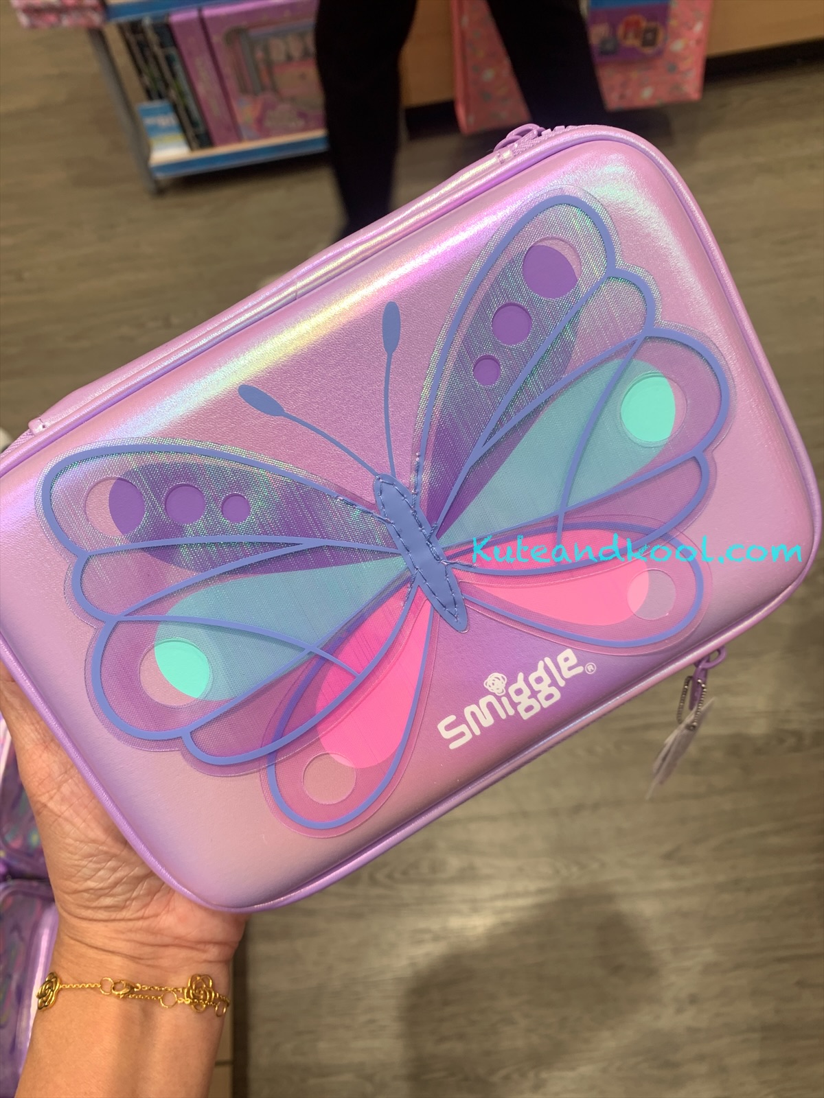 กล่องดินสอ hardtop pencil case-Flutter- ผีเสื้อ