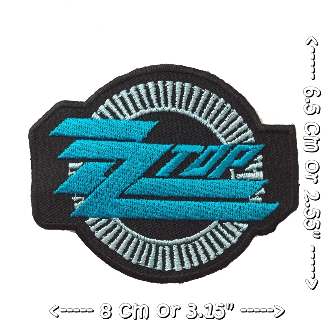 ZZ top วงดนตรี ร็อค เฮฟวี่เมทัล พังค์ ตัวรีดแบบปัก อาร์มปัก ตัวรีดติดเสื้อ ตัวรีด ติดกระเป๋า ติดหมวก ติดแจ๊คเก็ต Rock Iron on Embroidered Patch