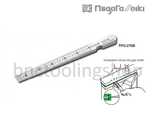 เตเปอร์เกจ 0.4-6มิล,Taper Gauge 0.4-6mm,Niigataseiki,TPG-270B