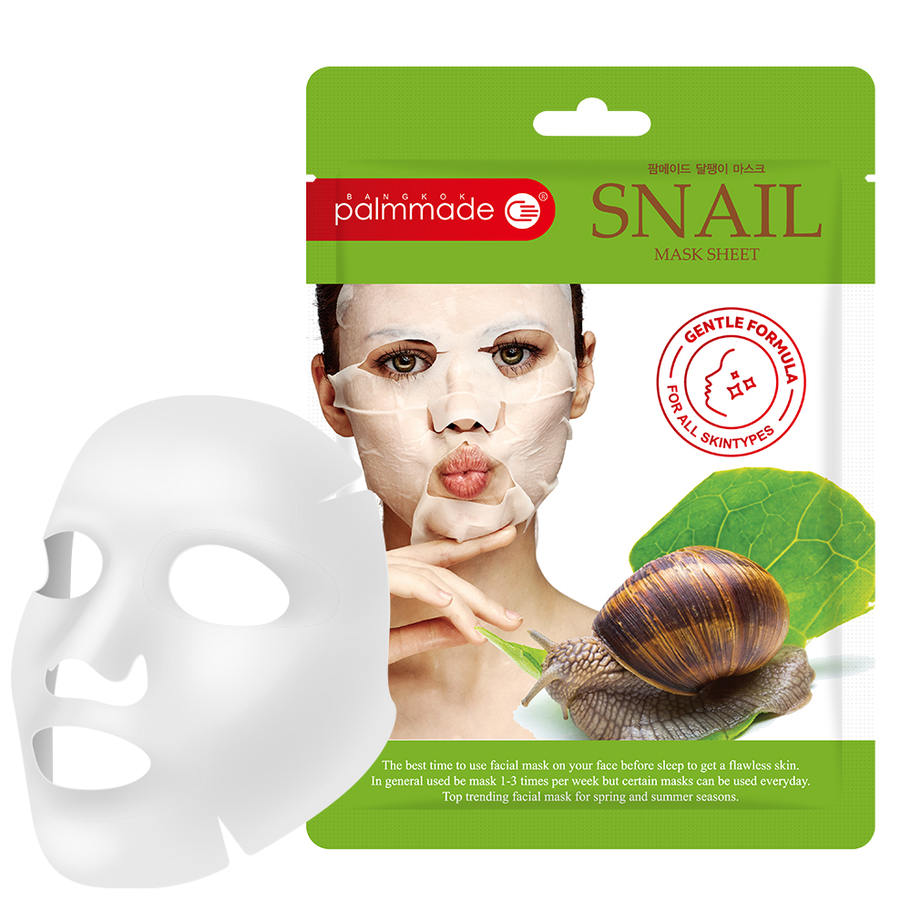 ปาล์มเมด สเนล มาส์ก ชีท (12 ชิ้น) PALMMADE SNAIL MASK SHEET (12 pcs)