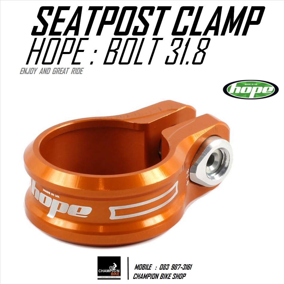 รัดหลักอาน ขนาด 31.8 HOPE : BOLT SEATPORT CLAMP สีส้ม
