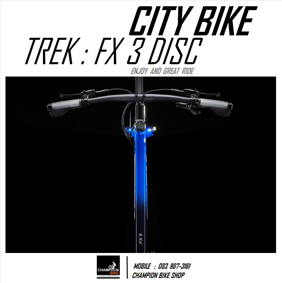 จักรยานซิตี้ไบค์ TREK : FX 3 DISC CITY BIKE - 2022 สีน้ำเงินเฟดดำ