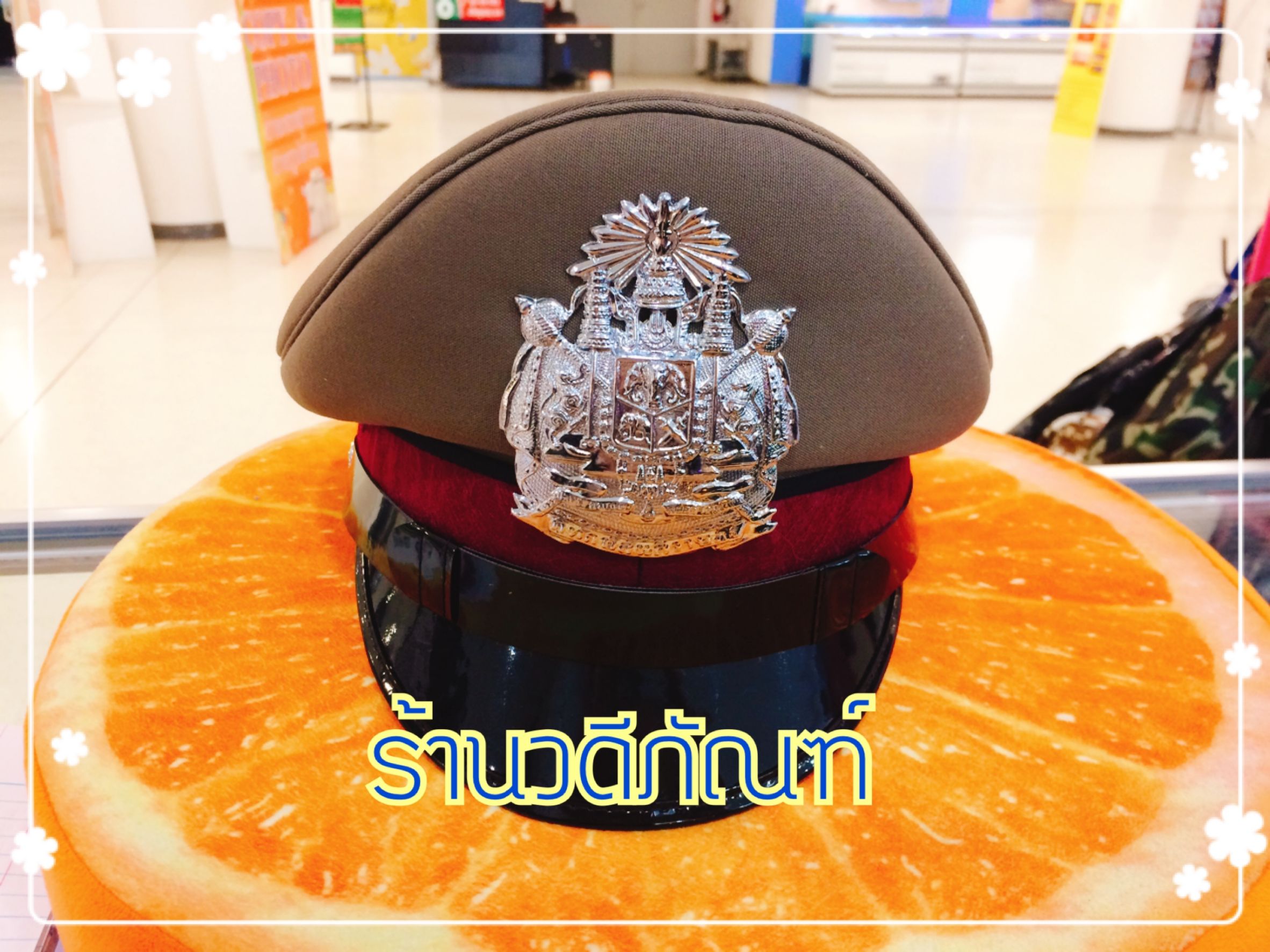 หมวกหม้อตาลตำรวจสีสนว01-(ยศสัญญาบัตร/ประทวน) (ชาย/หญิง)