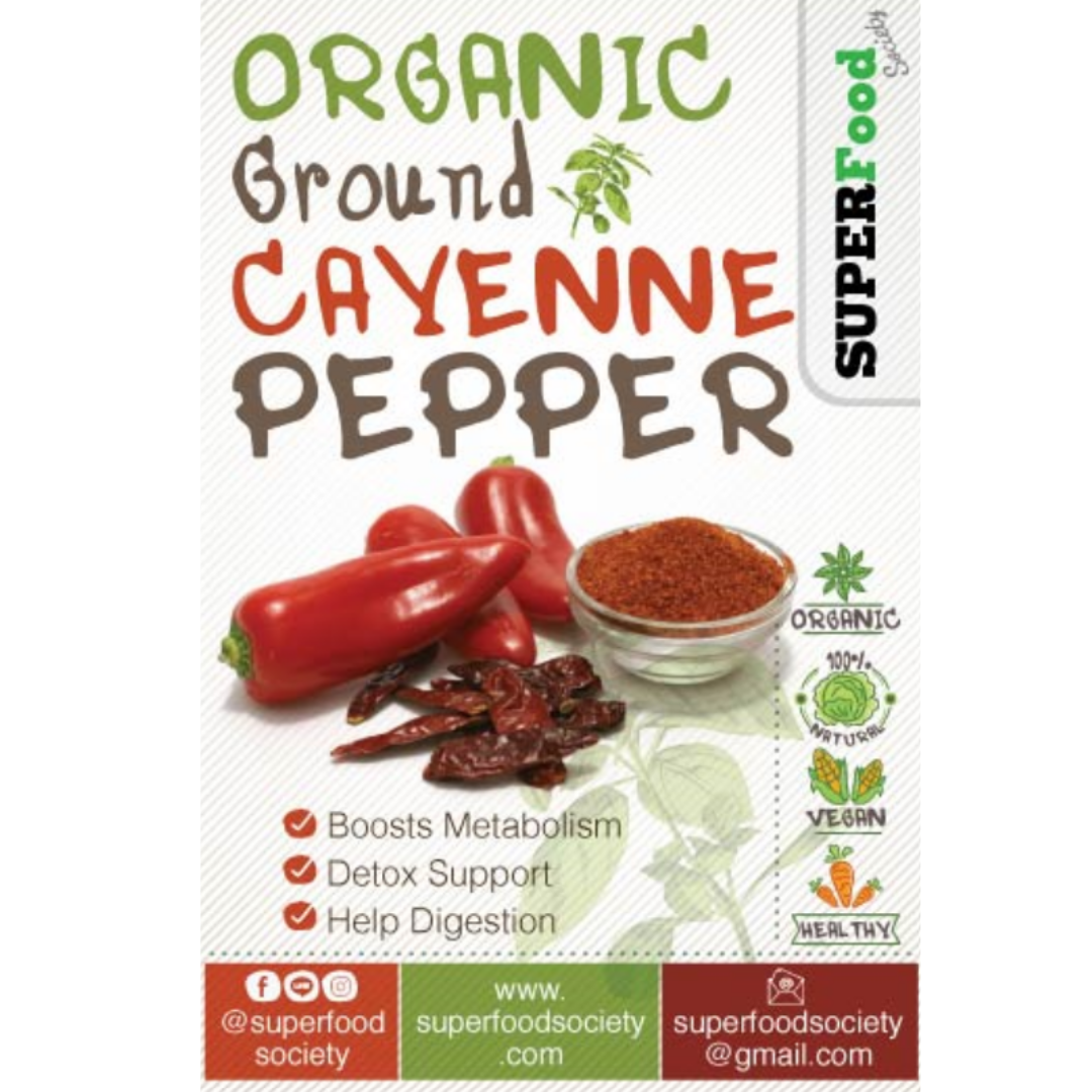 ผงพริกคาเยน ออแกนิค 100 กรัม / Organic Cayenne Pepper 100 g