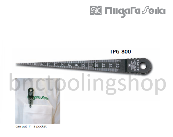 เตเปอร์เกจพลาสติก 1-15มิล,Plastic Taper Gauge 1-15mm,Niigataseiki,TPG-800