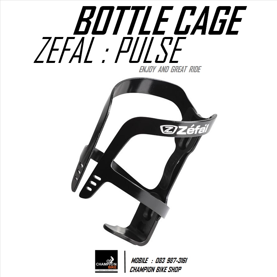 โครงขวดน้ำ ZEFAL : PULSE ALUMINUM CAGE WATER BOTTLE สีดำ