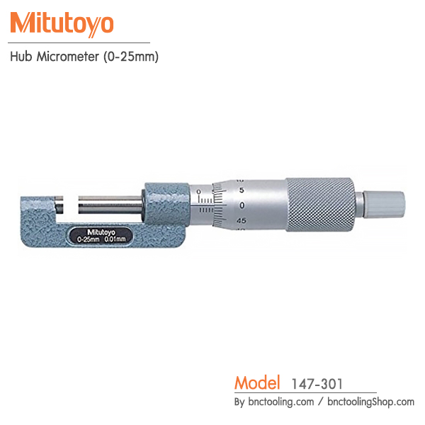 Mitutoyo,Hub Micrometer (0-25mm),147-301