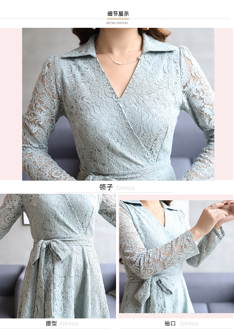 ชุดเดรสยาวสีเทา เดรสผ้าลูกไม้สีเทา ส่งฟรี ems