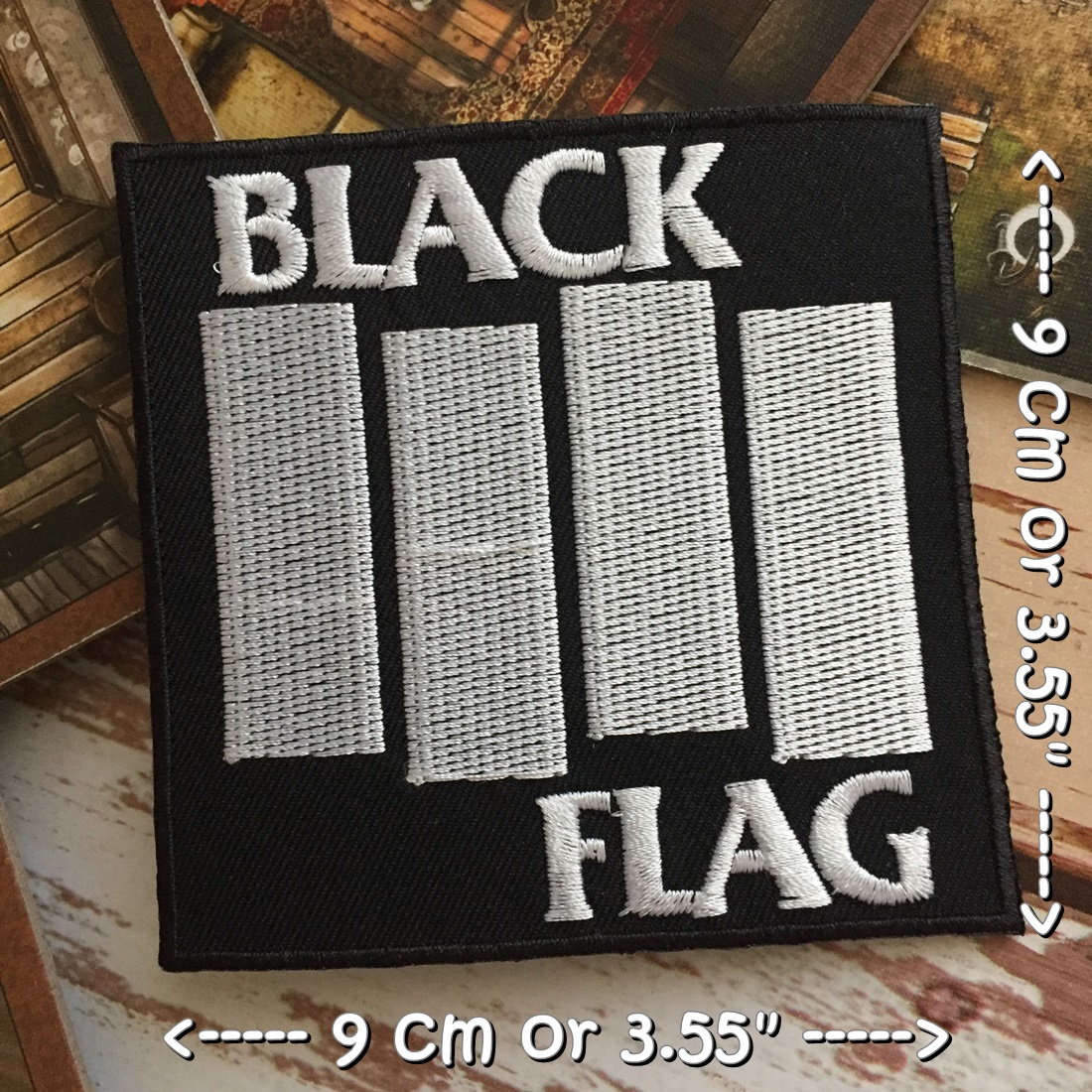 BlackFlag วงดนตรี ร็อค เฮฟวี่เมทัล พังค์ ตัวรีดแบบปัก อาร์มปัก ตัวรีดติดเสื้อ ตัวรีด ติดกระเป๋า ติดหมวก ติดแจ๊คเก็ต Rock Iron on Embroidered Patch