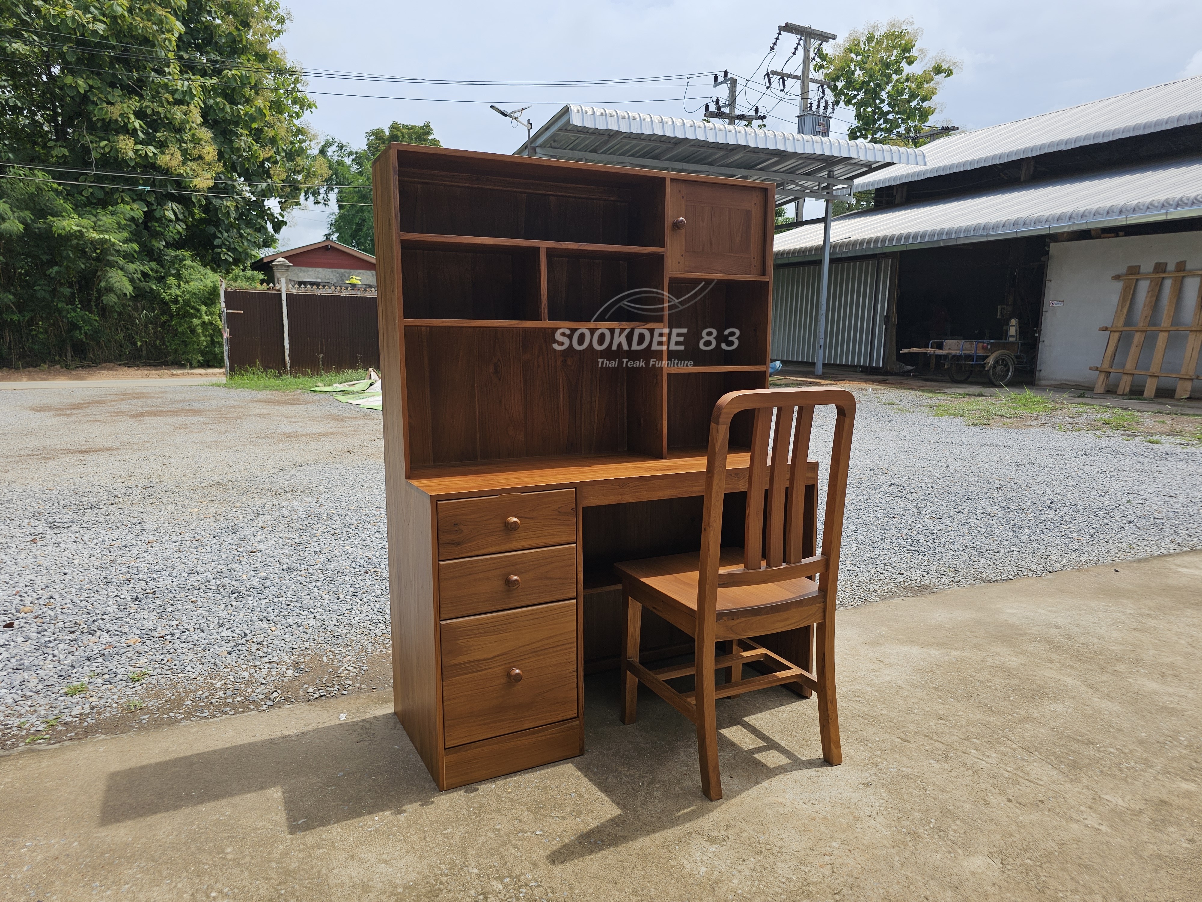 โต๊ะทำงานโนบิตะ ลิ้นชักซ้าย พร้อมเก้าอี้