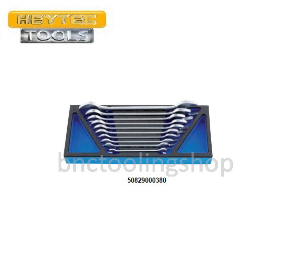 ชุดประแจปากตายพร้อมถาด 10ชิ้น,Double Open Ended Jaw Wrench Set 10pcs,HEYTEC,50829000380