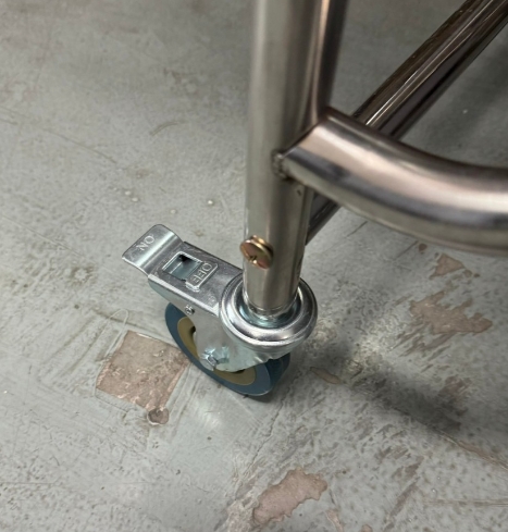 Figure รถเข็นเก็บจานสแตนเลส พร้อมกระบะ (รุ่นขาโค้ง) JD-RC330