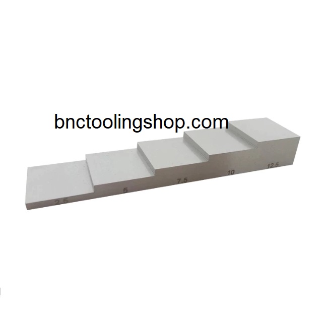 Ultrasonic Thickness Gauge 5-Step Calibration Blocks 5-Step 2.5mm/5.0mm/7.5mm/10mm/12.5mm*1018 Steel