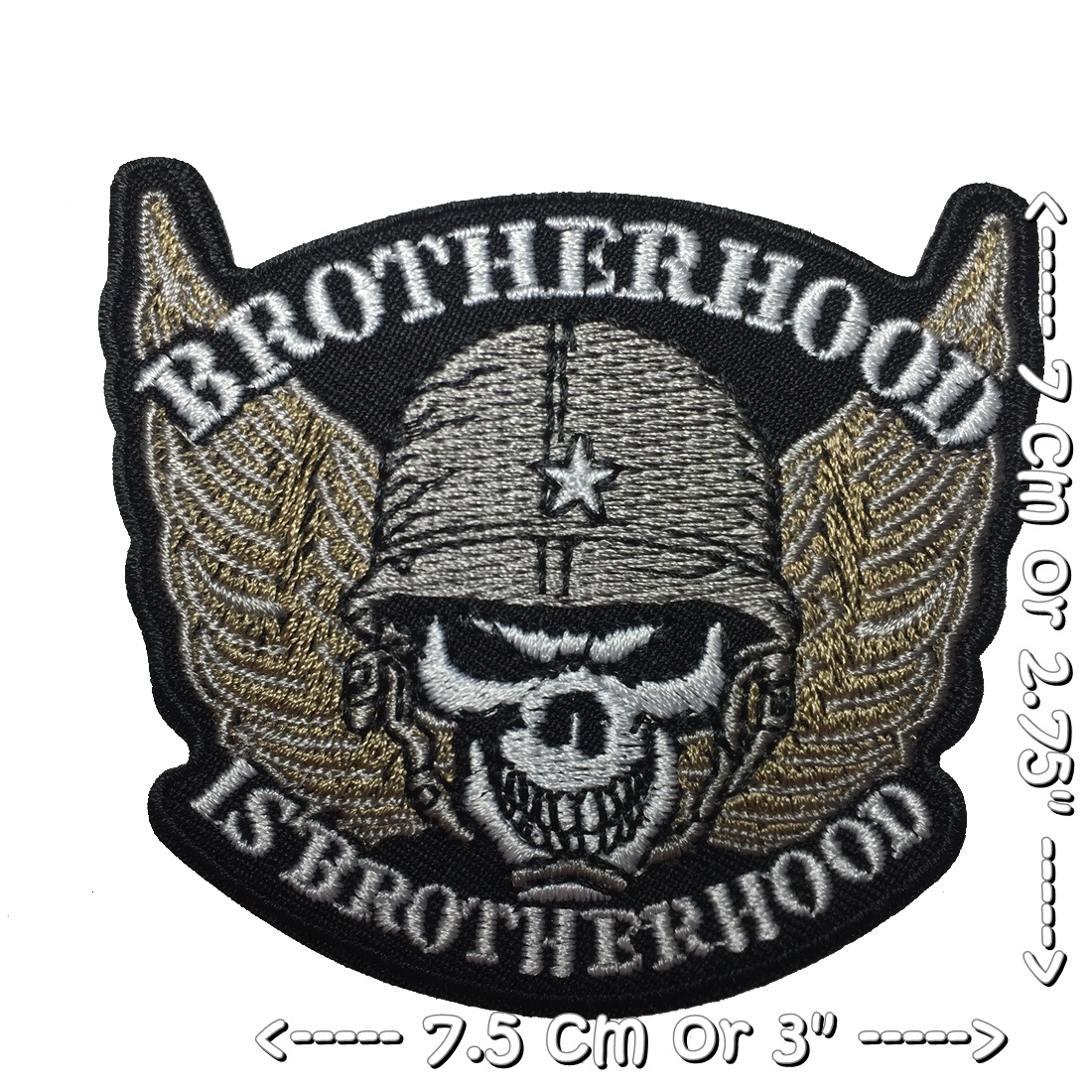 Brotherhood มอเตอร์ไซด์ นักแข่ง ตัวรีดติดเสื้อ อาร์มรีด อาร์มปัก ตกแต่งเสื้อผ้า หมวก กระเป๋า แจ๊คเก็ตยีนส์ Racing Embroidered Iron on Patch