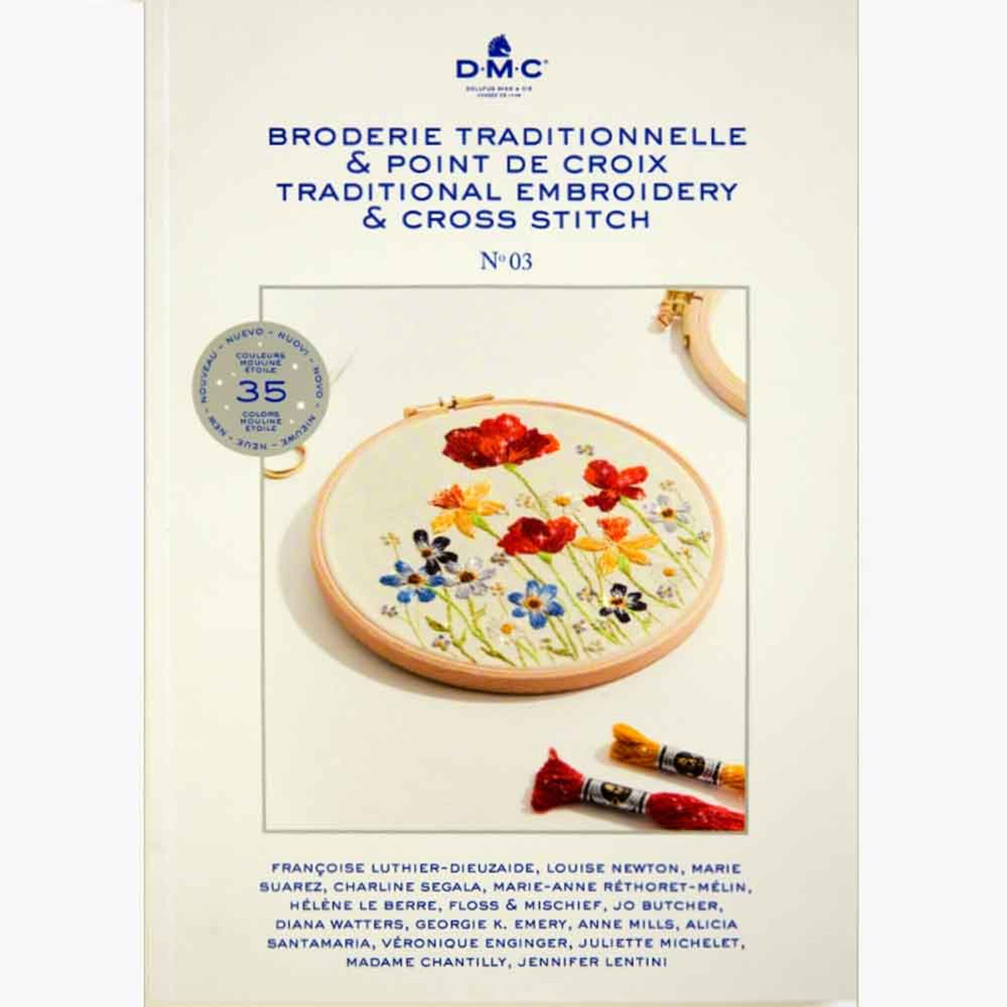 DMC Pattern Book - Flowers of the Four Seasons Traditional Embroidery & Cross Stitch (No. 3) 15625/22