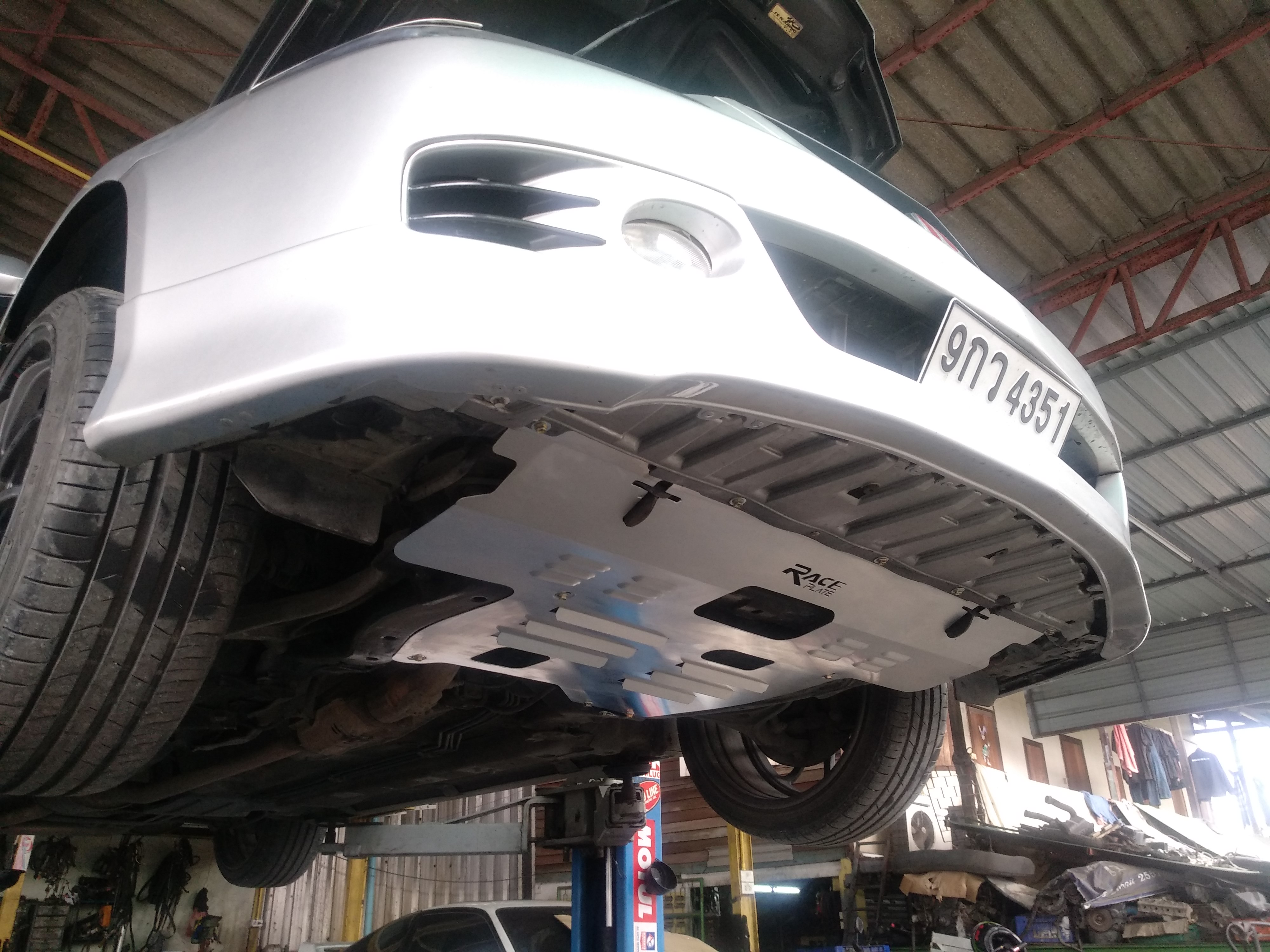 แผ่นปิดใต้ห้องเครื่องอลูมิเนียม Honda Accord Euro R Cl7 Raceplate_Undertray