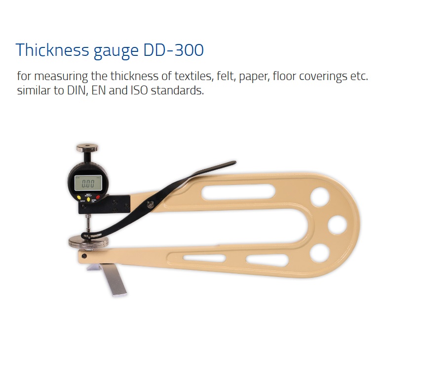 Hans-Schmidt,Thickness Gauge , Thickness Gauge for Textiles Leather Fleece similar to DIN EN and ISO Standards, Thickness Gauge DD-300,