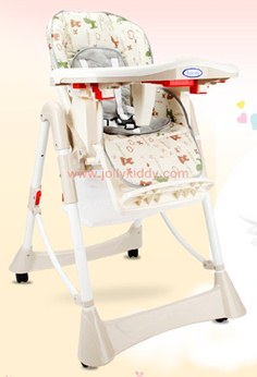 C10153 เก้าอี้นั่งกินข้าว ป่อนข่าวเด็ก Tower chair ปรับเอนเปลนอนได้ สีเขียว