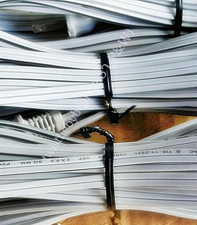 ลวดมัดสายไฟ ลวดพลาสติก ลวดหุ้มพลาสติก ยาว 500 M p&w,p&w twistties SKU-00108