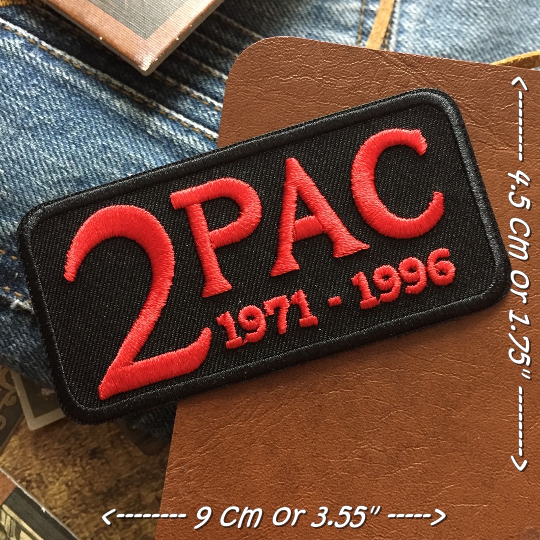 Tupac วงดนตรี ร็อค เฮฟวี่เมทัล พังค์ ตัวรีดแบบปัก อาร์มปัก ตัวรีดติดเสื้อ ตัวรีด ติดกระเป๋า ติดหมวก ติดแจ๊คเก็ต Rock Iron on Embroidered Patch