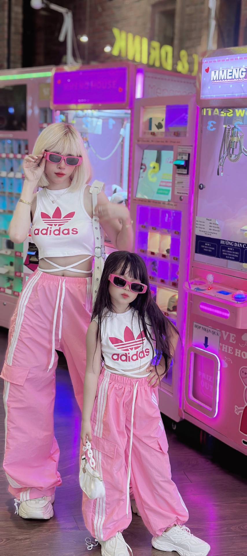 JD18💜พร้อมส่ง💜ชุดเด็กผู้หญิง/ของแม่ size m set 2 ชิ้นน้ำหนักไม่เกิน 58 kg