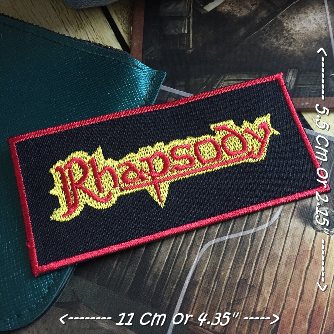 Rhapsody วงดนตรี ร็อค เฮฟวี่เมทัล พังค์ ตัวรีดแบบปัก อาร์มปัก ตัวรีดติดเสื้อ ตัวรีด ติดกระเป๋า ติดหมวก ติดแจ๊คเก็ต Rock Iron on Embroidered Patch