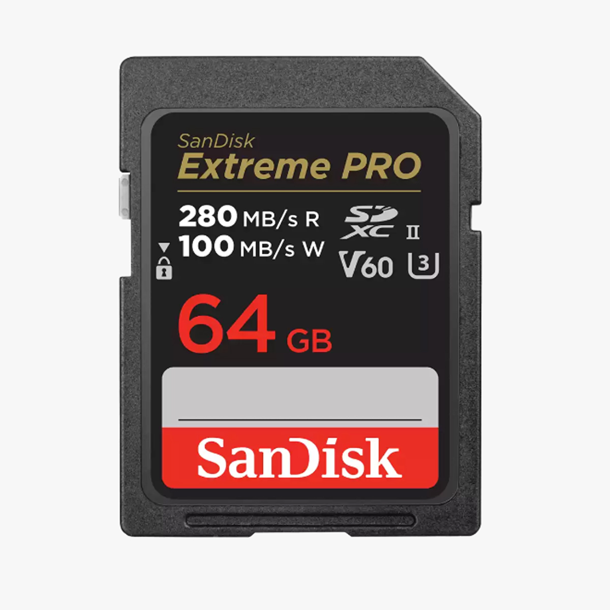 SanDisk Extreme Pro SDXC, SDSDXEP 64GB, V60, U3, C10, UHS-II, 280MB/s R, 100MB/s W, 4x6, Lifetime Limited (SDSDXEP-064G-GN4IN) เมมโมรี่ แซนดิส กล้อง ถ่ายรูป กล้องDSLR ประกัน Synnex ตลอดอายุการใช้งาน