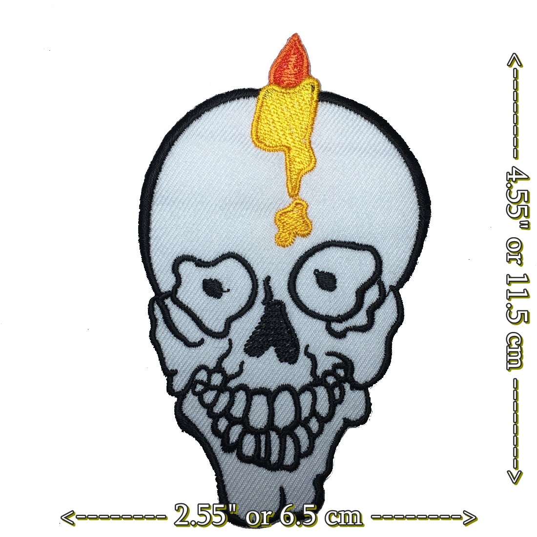 Clearance กะโหลก วูดู พิธีกรรม ตัวรีดติดเสื้อ อาร์มรีด อาร์มปัก ตกแต่งเสื้อผ้า หมวก กระเป๋า แจ๊คเก็ตยีนส์ Dark Embroidered Iron on Patch