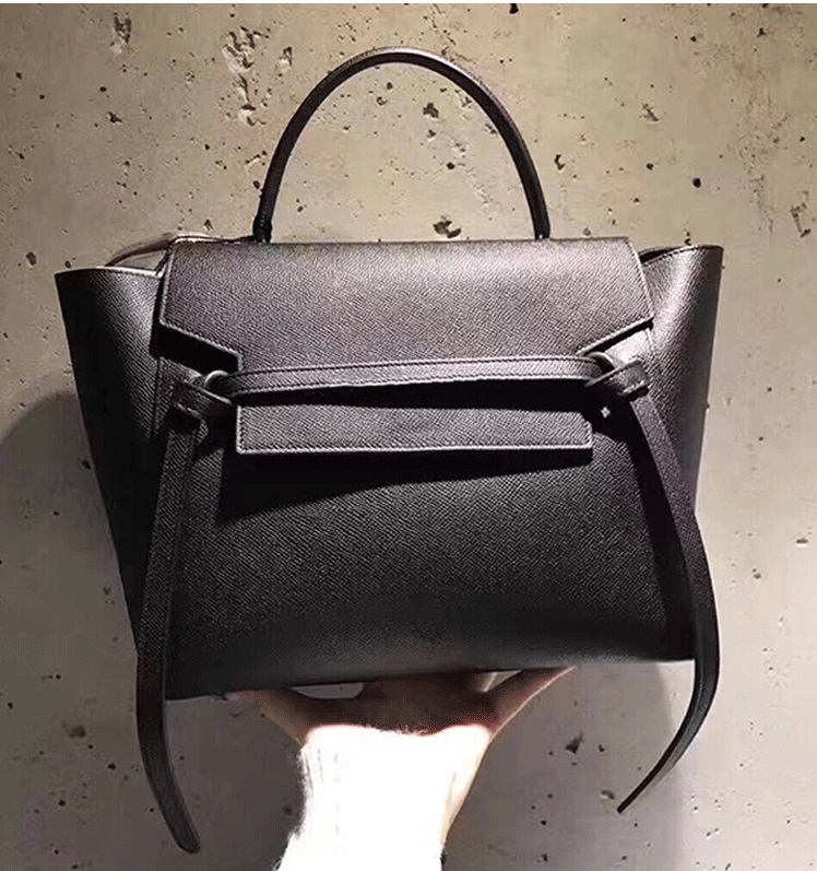 กระเป๋าหนัง สะพายข้าง CL micro saffiano (Black)