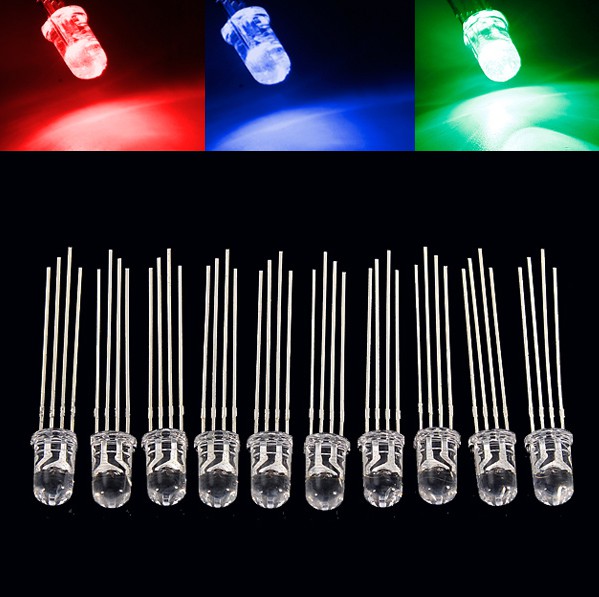 5MM full-color LED common cathode RGB , Red Green and Blue