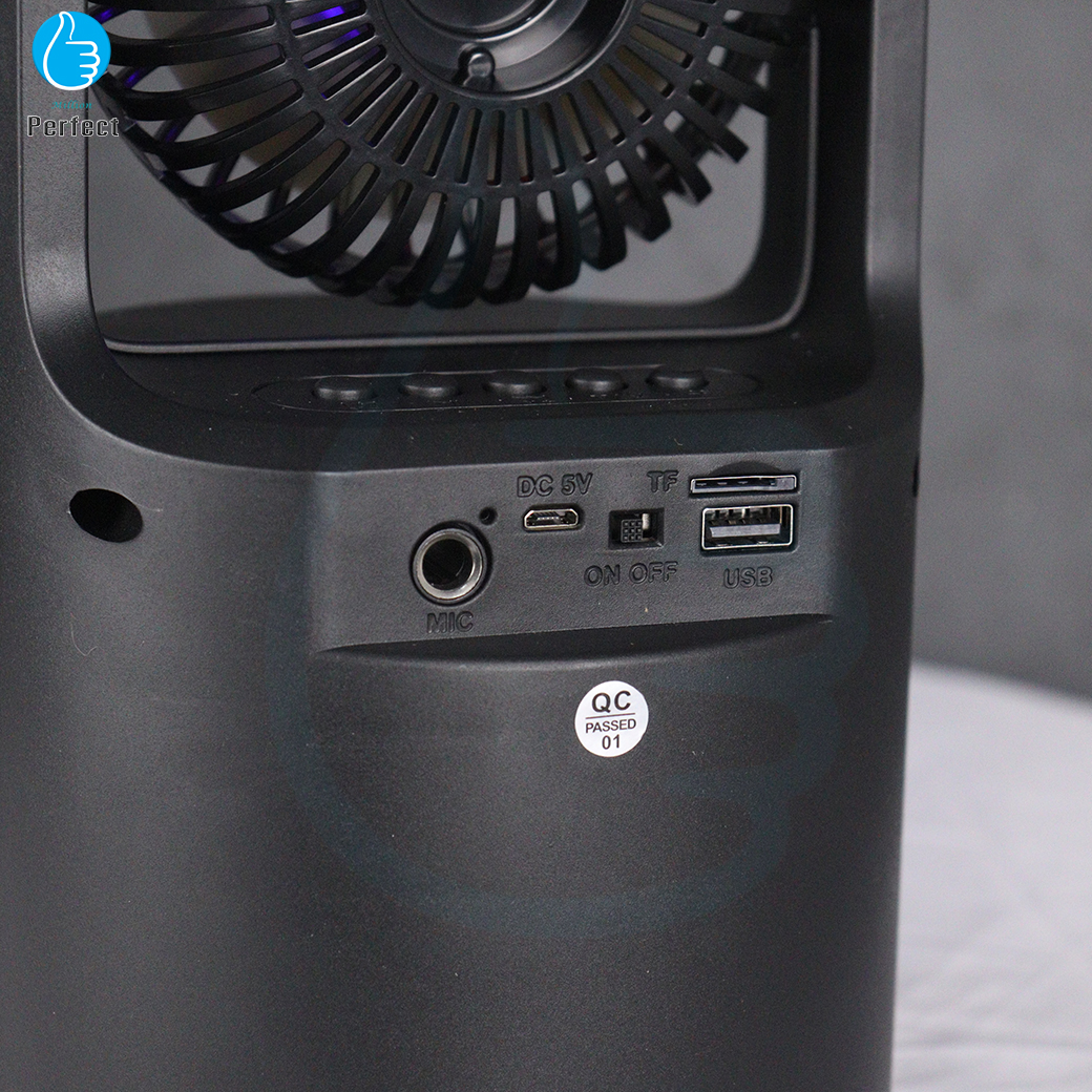 ลำโพงบลูทูธมาพร้อมพัดลมและไฟ LED Mini Speaker By Millionperfect รุ่น ZQS1440