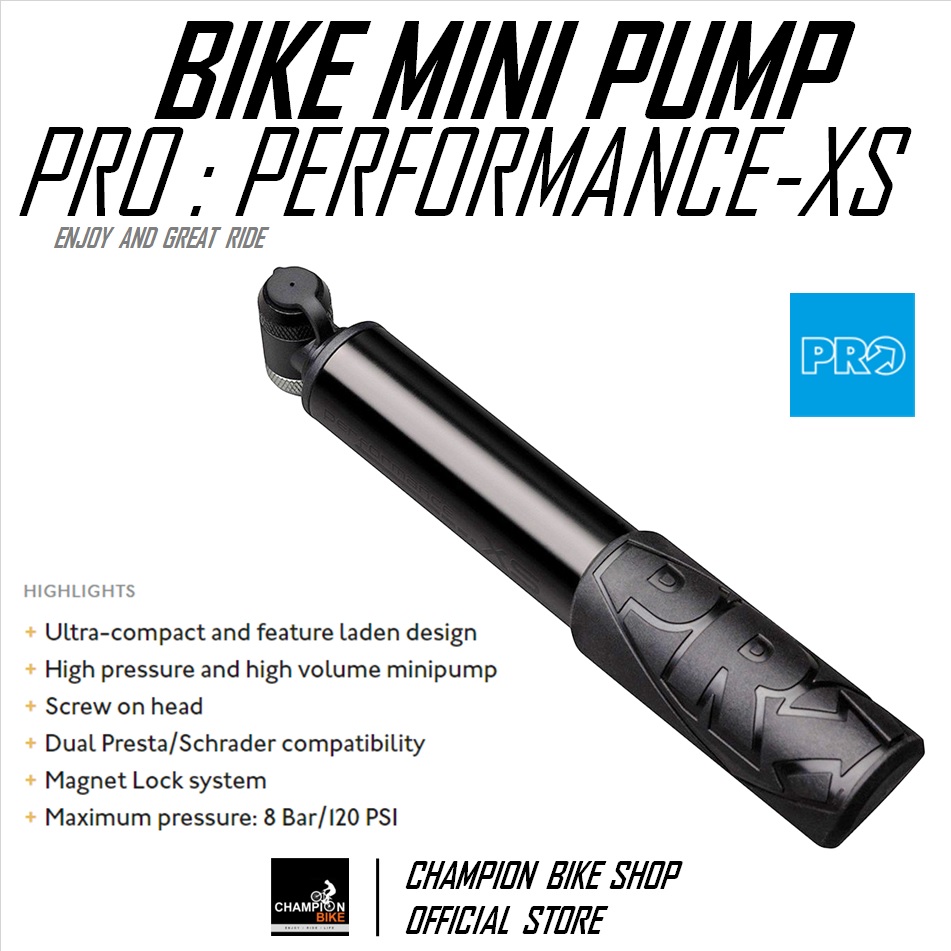 สูบลมจักรยาน ที่เติมลมจักรยาน PRO : PERFORMANCE-XS BIKE MINI PUMP