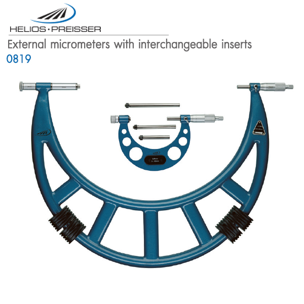 HELIOS-PREISSER,External micrometers with interchangeable inserts,0819