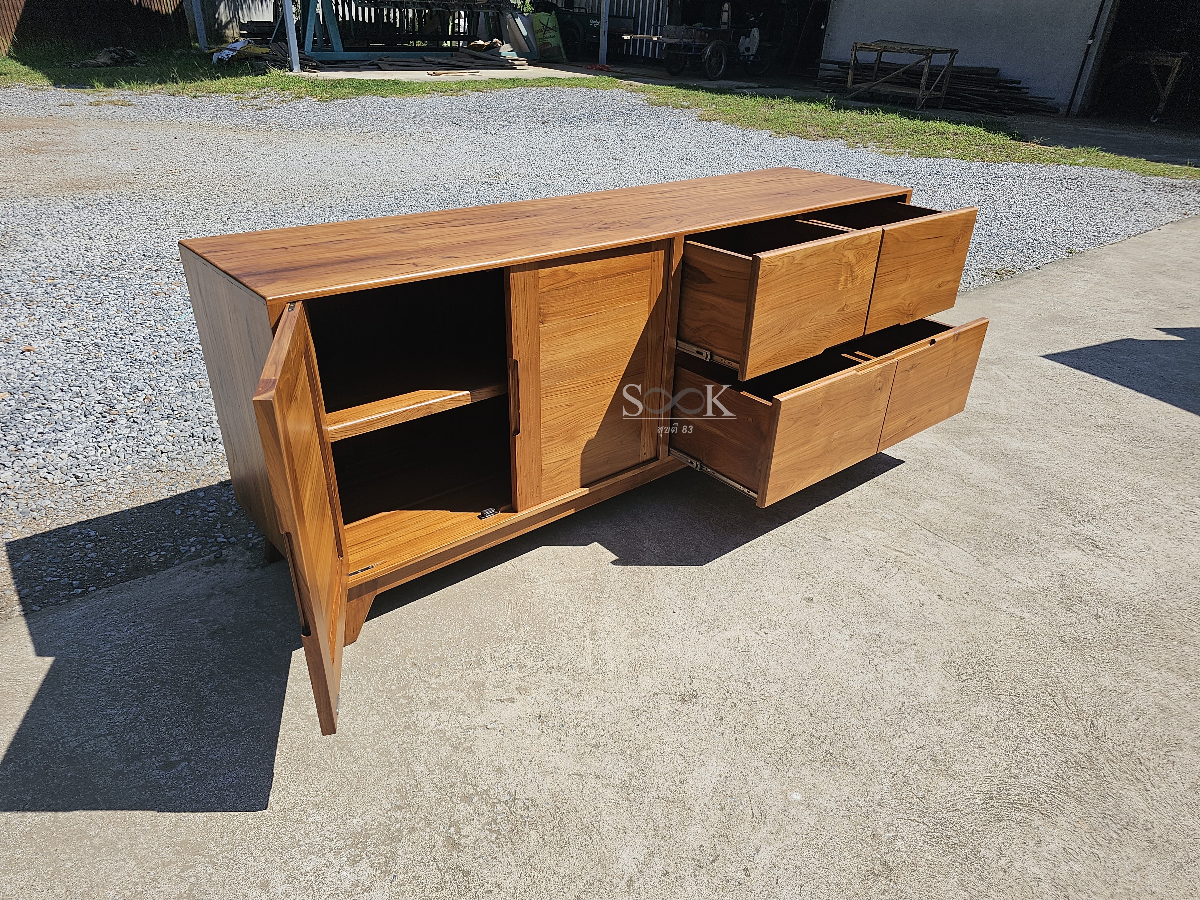 ตู้ไซด์บอร์ดเก็บของวางทีวี