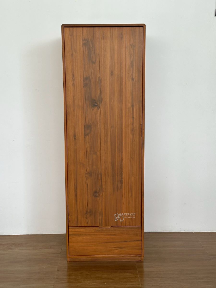 ตู้เสื้อผ้าไม้สัก สีสักด้าน