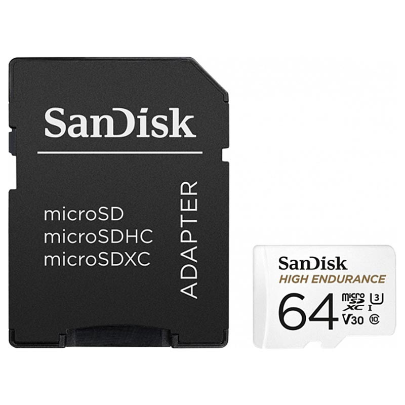 SanDisk High Endurance 64GB microSD Card (SDSQQNR_064G_GN6IA) เมมโมรี่ การ์ด แซนดิสก์ กล้องติดรถยนต์ กล้องวงจรปิด ประกัน Synnex 2 ปี
