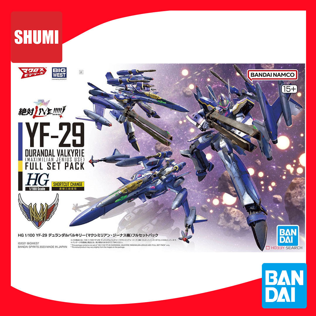 Bandai HG 1/100 YF-29 DURANDAL VALKYRIE (MAXIMILIAN JENIUS USE) FULL SET PACK 4573102656919 C3