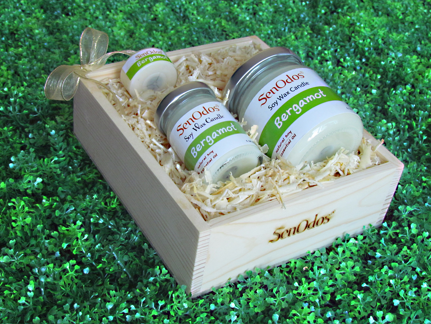 SenOdos Lover Set ชุดของขวัญ ชุดกิ๊ฟเซ็ต Gift Set เทียนหอม อโรม่า Bergamot Scented Soy Candle Aroma Set ชุดเทียนกลิ่นมะกรูดแท้ บรรจุในกล่องไม้สน รูปทรงเหลี่ยม สวยงาม คุณภาพดี นำเข้าจากนิวซีแลนด์