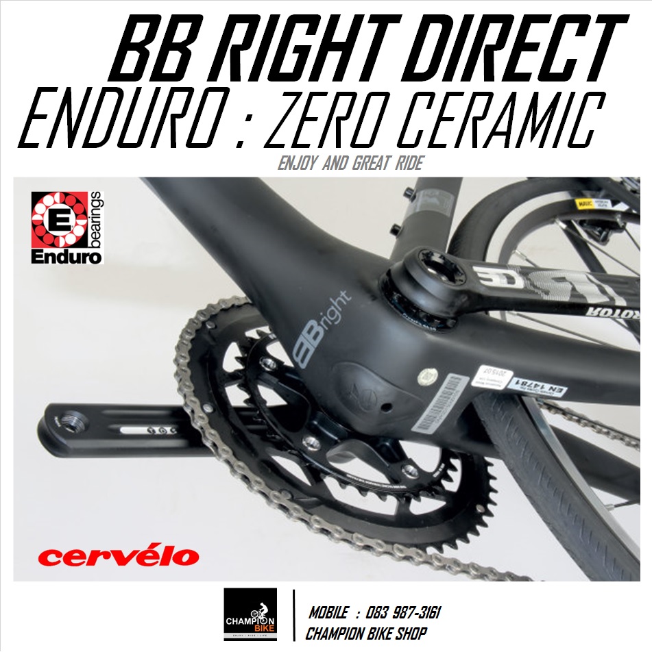 ลูกปืนกะโหลกเซรามิค BB RIGHT DIRECT ENDURO : BKC-02346 ZERO CERAMIC BEARING BOTTOM BRACKET FOR CERVELO 30mm.