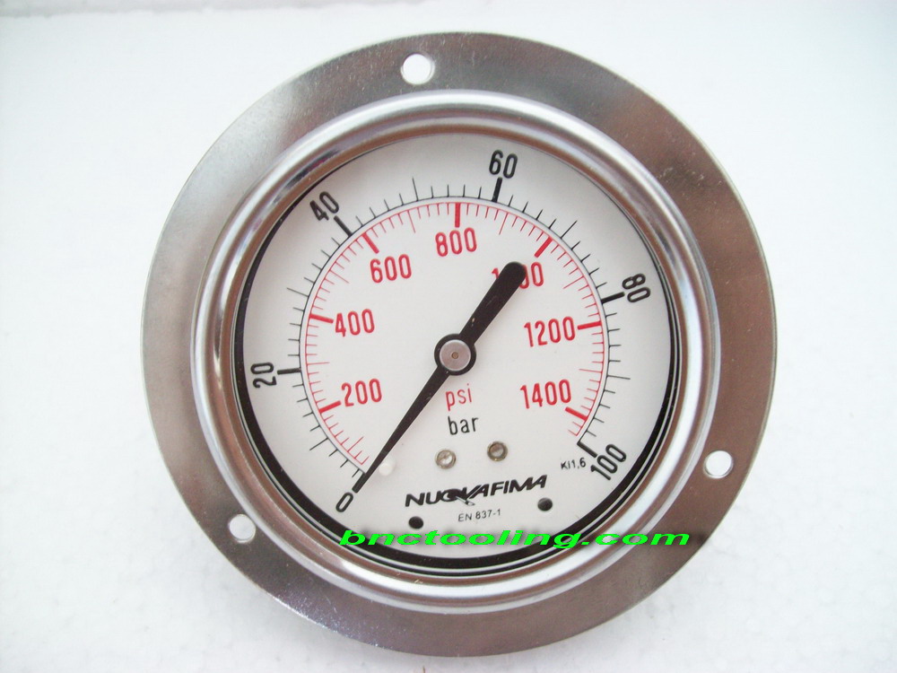 Nuova fima,Pressure Gauge ITALY หน้าปัด 2.5 Center Back with Flange,PG2-5CBF
