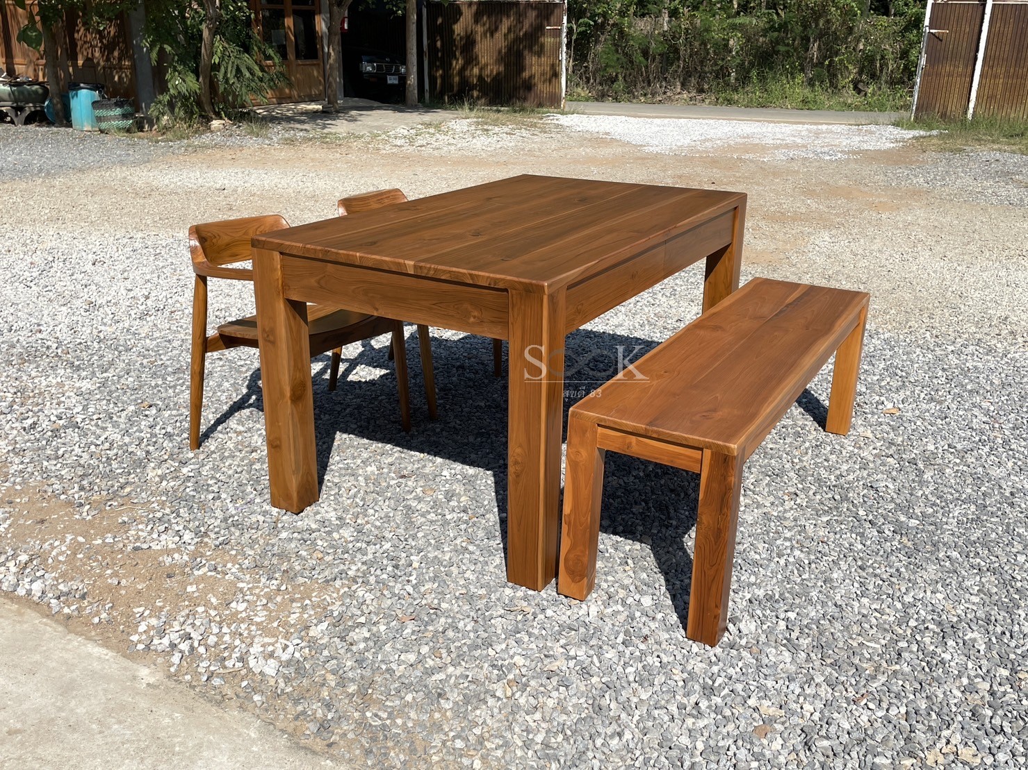 ชุดโต๊ะขาตรงมีลิ้นชักเก้าอี้ฮิโรชิมา