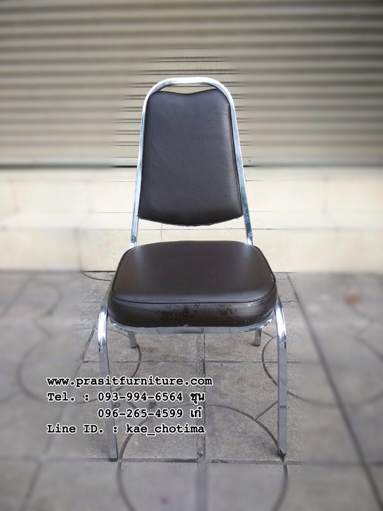 เก้าอี้ เก้าอี้จัดเลี้ยง เก้าอี้เบาะ เก้าอี้ขาโครเมียม