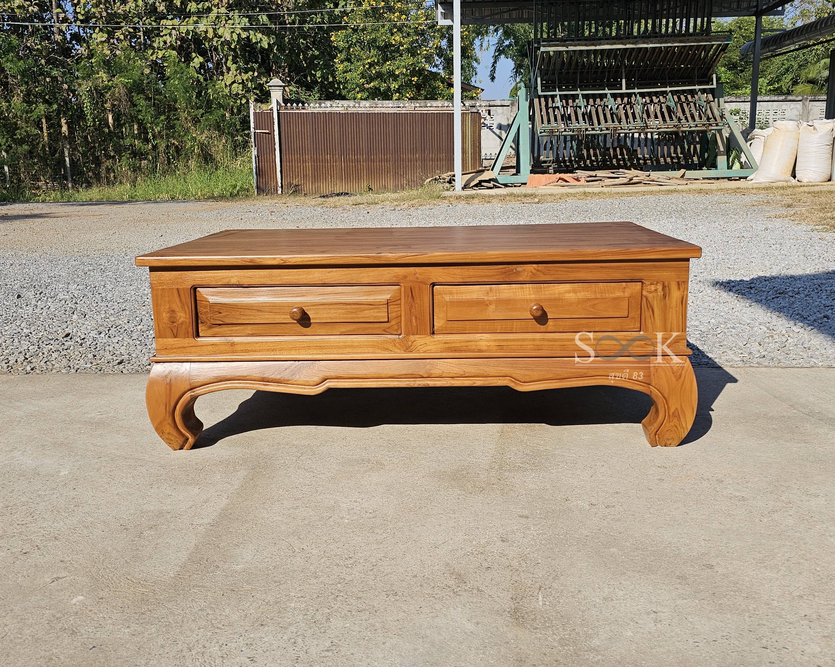 โต๊ะกลางขาคู้ มีลิ้นชัก