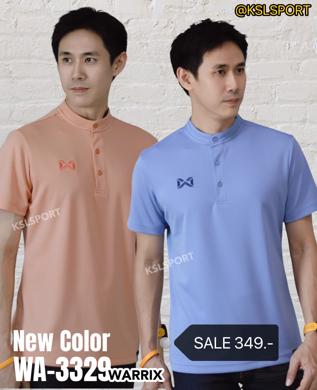 WARRIX เสื้อโปโลแขนสั้นคอจีน รุ่น Bubble ll WA-3329