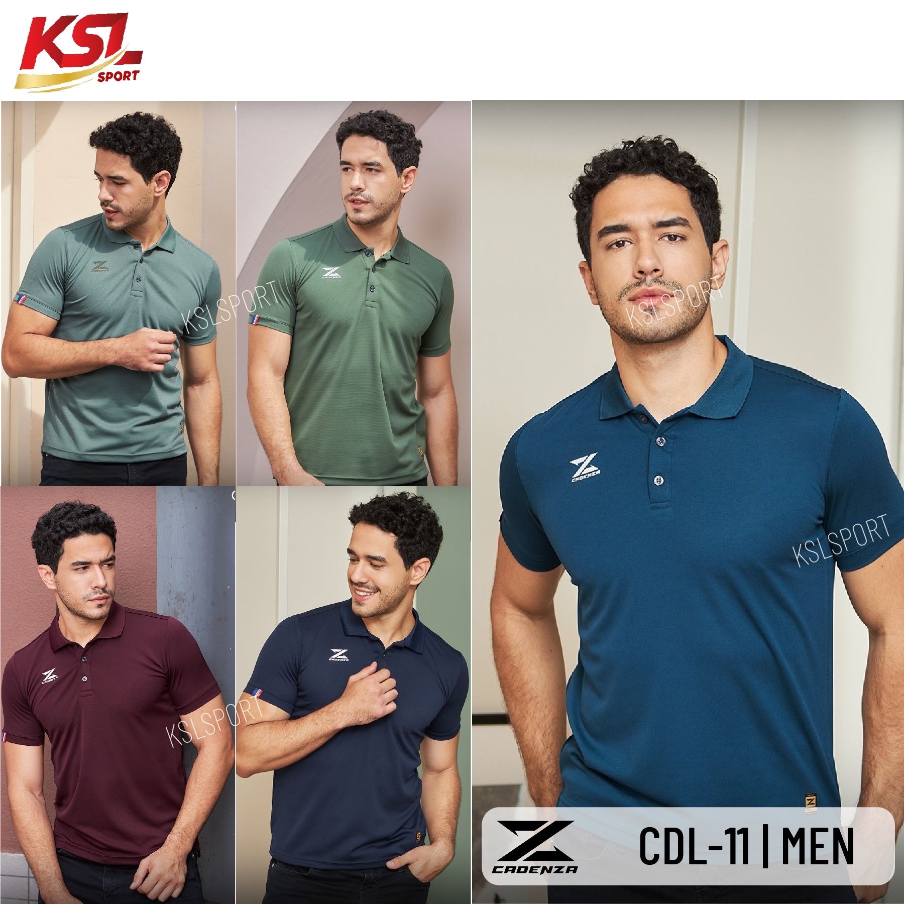 ใหม่ล่าสุด!! เสื้อโปโลคอปกผู้ชาย CADENZA (คาเดนซ่า) รุ่น CDL-11 MEN สีชุดที่ 2