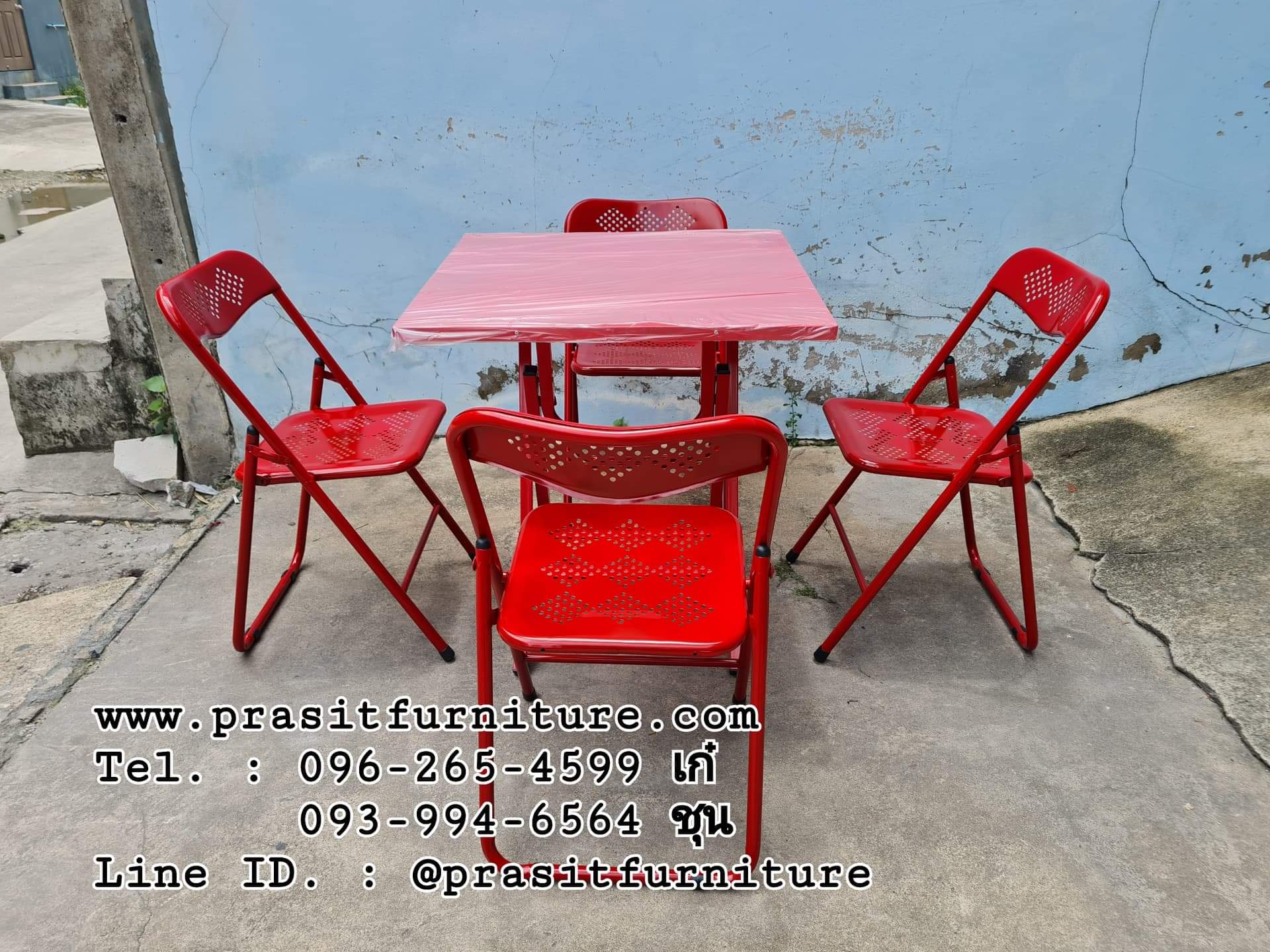 ชุดโต๊ะพับลานเบียร์พร้อมเก้าอี้ 4 ตัว, ชุดโต๊ะพับลานเบียร์ รุ่นใหม่