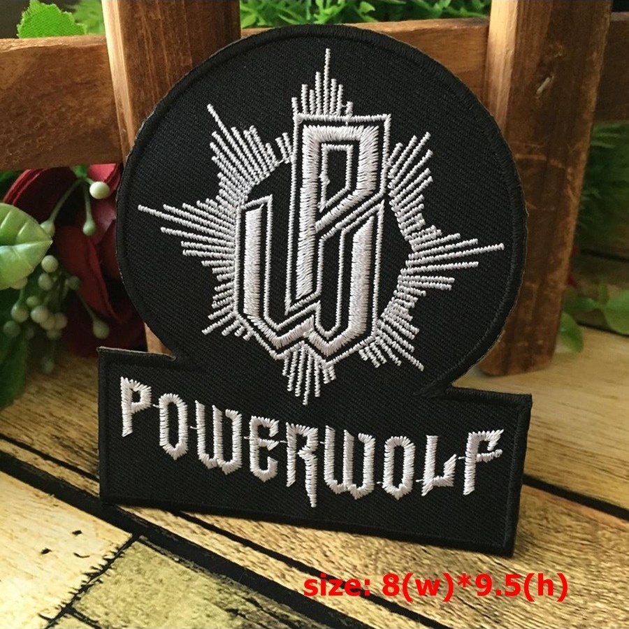 Power Wolf ตัวรีดติดเสื้อ อาร์มรีด อาร์มปัก ตกแต่งเสื้อผ้า หมวก กระเป๋า แจ๊คเก็ตยีนส์ Rock Iron on Embroidered Patch
